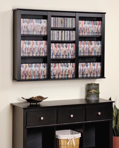 Wall Mount CD DVD Storage Rack 523 CD 213 DVD NEW  