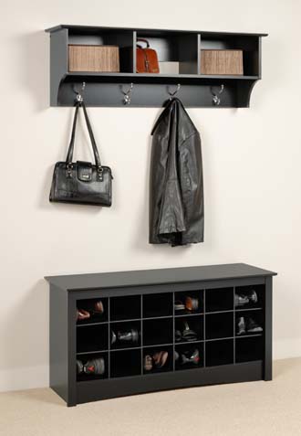 cubbie shelf with hooks