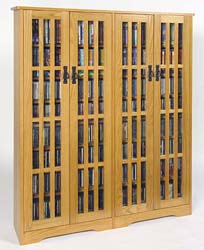 371 CD 185 DVD Glass Door Veneer Storage Cabinet Rack  