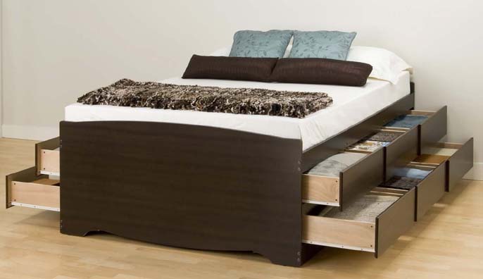 Bedroom Tall Platform Storage Bed Queen Bed 12 Drawers New 856182112389 Ebay 