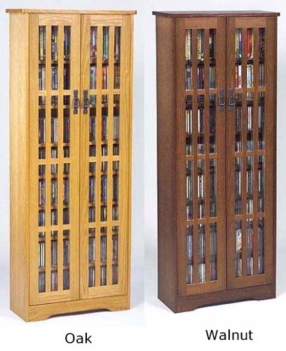 477 CD 222 DVD Glass Door Veneer Cabinet Rack   3 color  